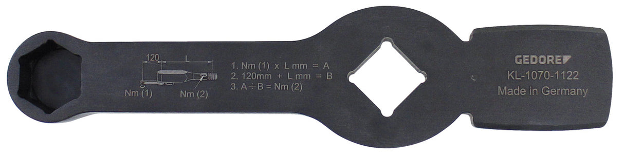 Cheie inelara de impact, dreapta, 34 mm, 195 mm, DIN 7444, Nr. 306 34, GEDORE - sefira.ro