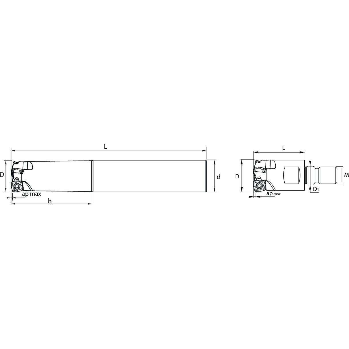 Freze cu avans mare, cu Placute pe o singura parte si tija cilindrica KERFOLG MINIFEED - sefira.ro
