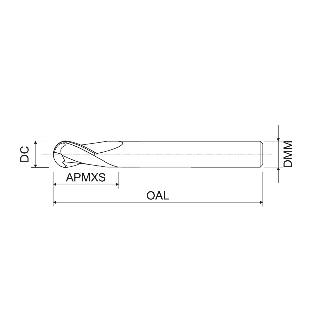 Freze cu bot sferic din carbura solida Z2 KSM N KERFOLG - sefira.ro