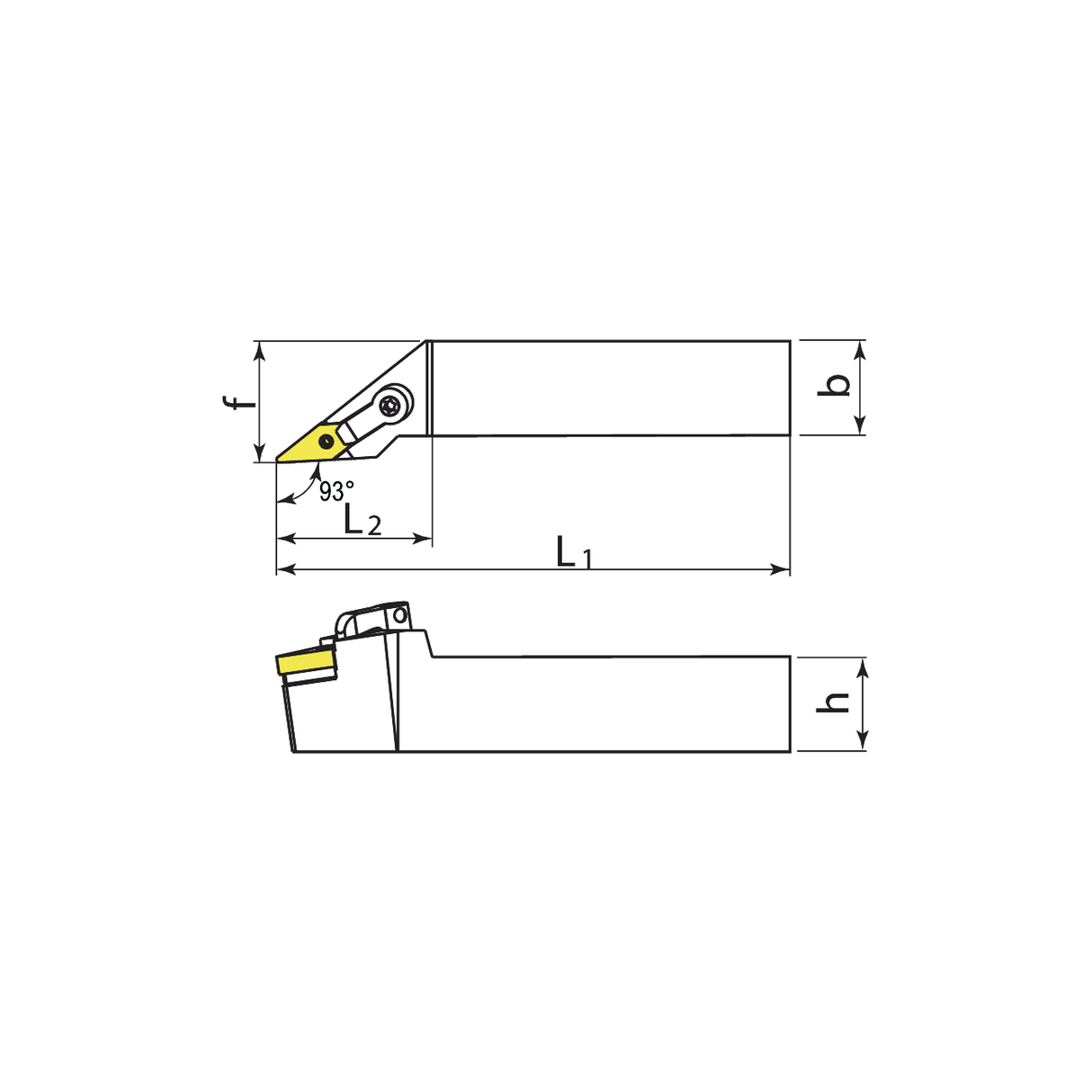 Portscula de strunjire externa pentru placute negative KERFOLG TURN forma V - MVJNR/L - sefira.ro
