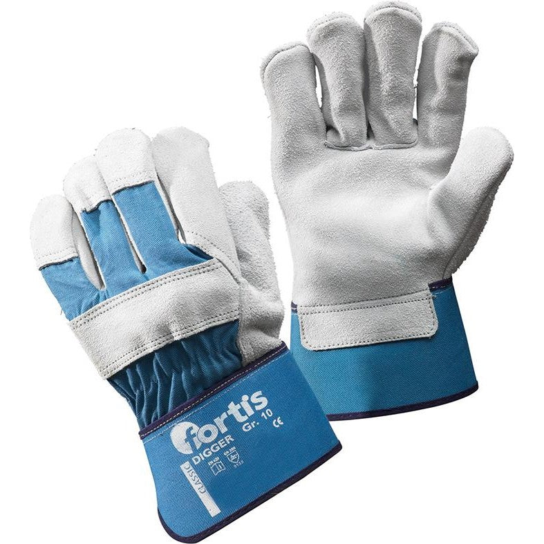 Manusi de protectie din piele vita spaltuita, Digger, marimea 8, FORTIS - sefira.ro