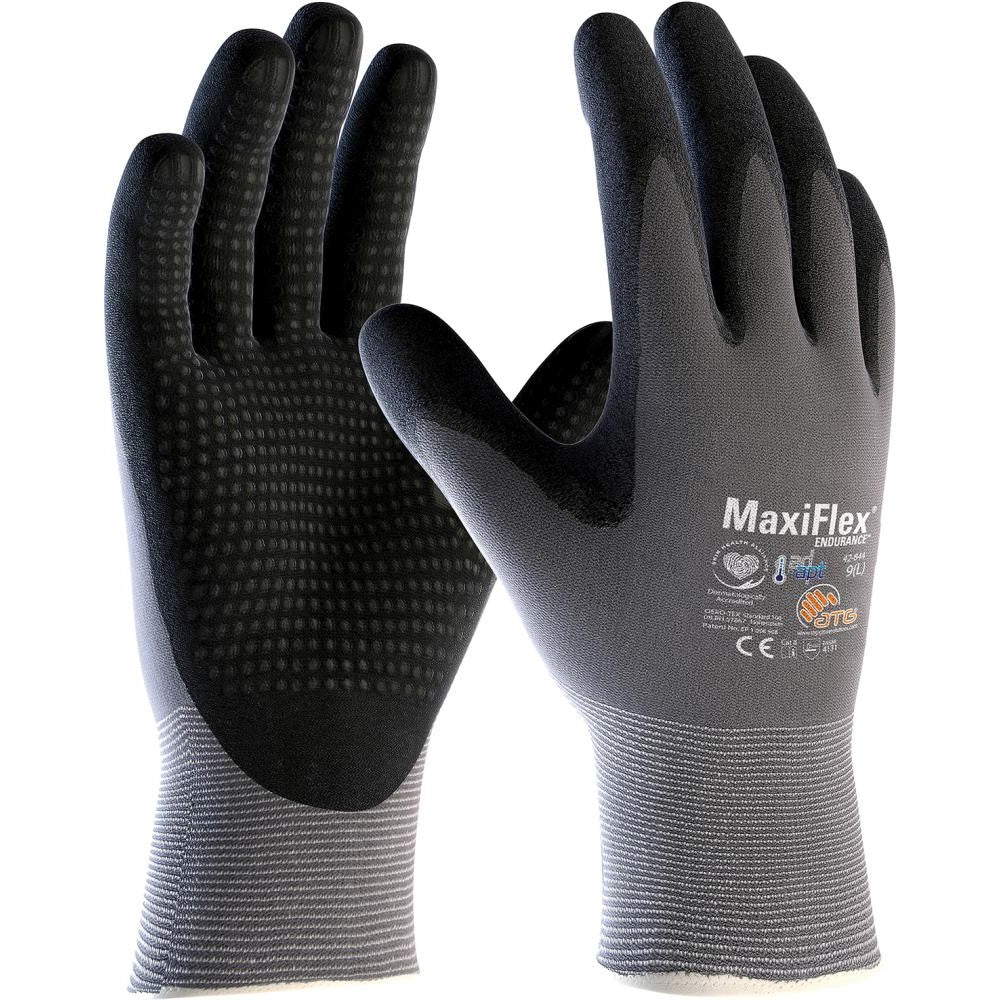 Manusi textile pentru montaj MaxiFlex® Ultimate™ AD-APD®, marimea 6, 23cm, acoperire nitril, ATG - sefira.ro