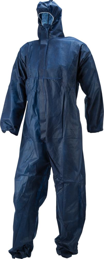 Costum de protectie de unica folosinta Basic, PP, marimea L, alb, FORTIS - sefira.ro