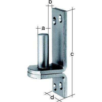 Balama cu carlig DI, pe placa, Ø 13mm, 100 x 35mm, inox, ALBERTS - sefira.ro