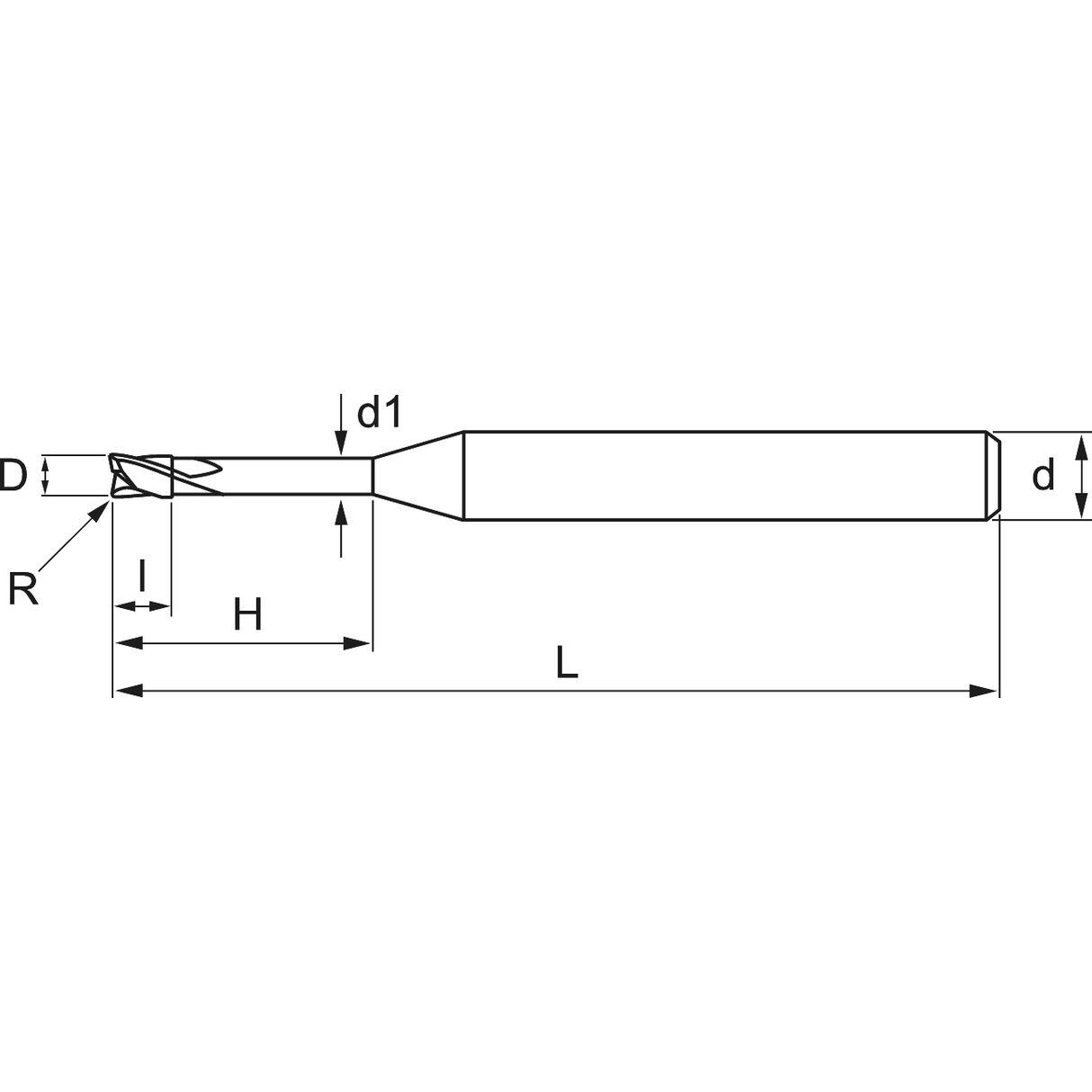 Microfreze cu raza de colt din carbura solida universal KERFOLG Z2 - sefira.ro