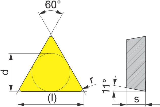 Placuta indexabila strunjire TPUN 60º pozitiva - 8572 - TPUN-220412-C525 IZAR