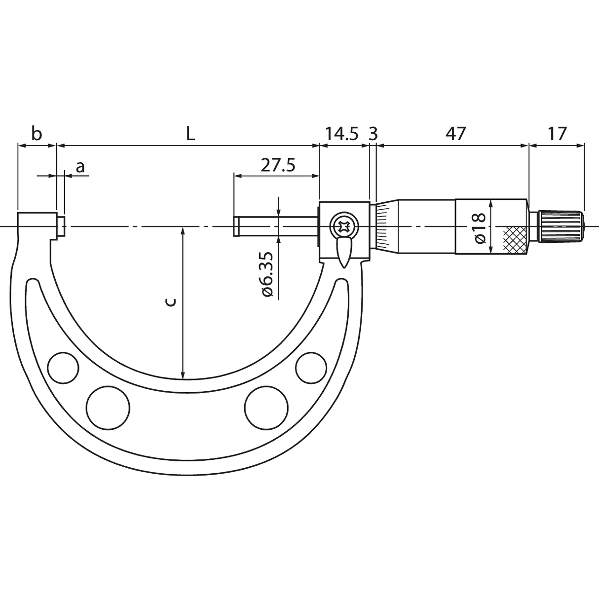 Micrometru pentru exterior MITUTOYO SERIE 103 - sefira.ro