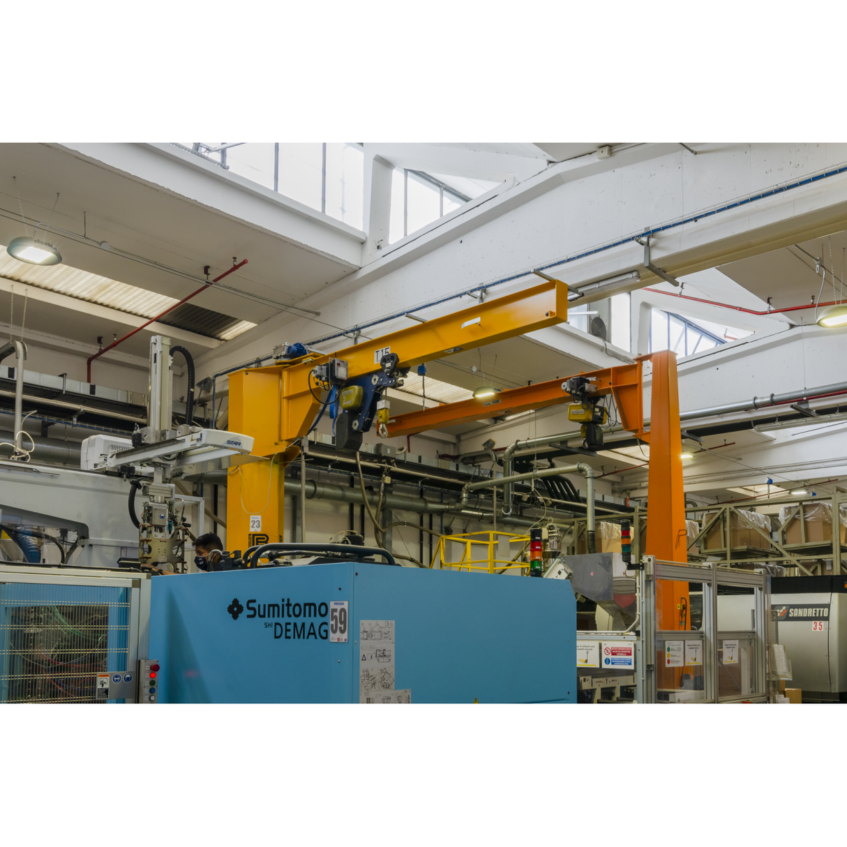 Macarale JIB montate pe coloana cu brat superior B-HANDLING - sefira.ro