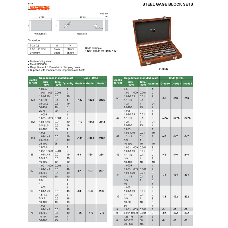 Cale de precizie INSIZE ISO3650 - sefira.ro