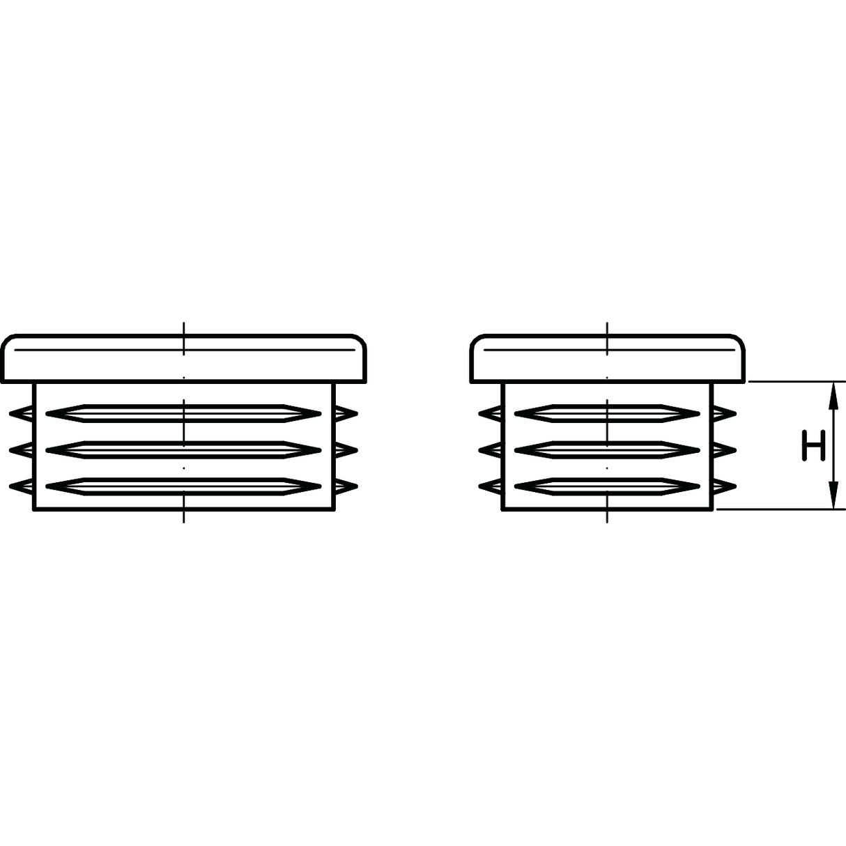 Dopuri de acoperire a gaurilor de forma dreptunghiulara din polietilena neagra WRK - sefira.ro