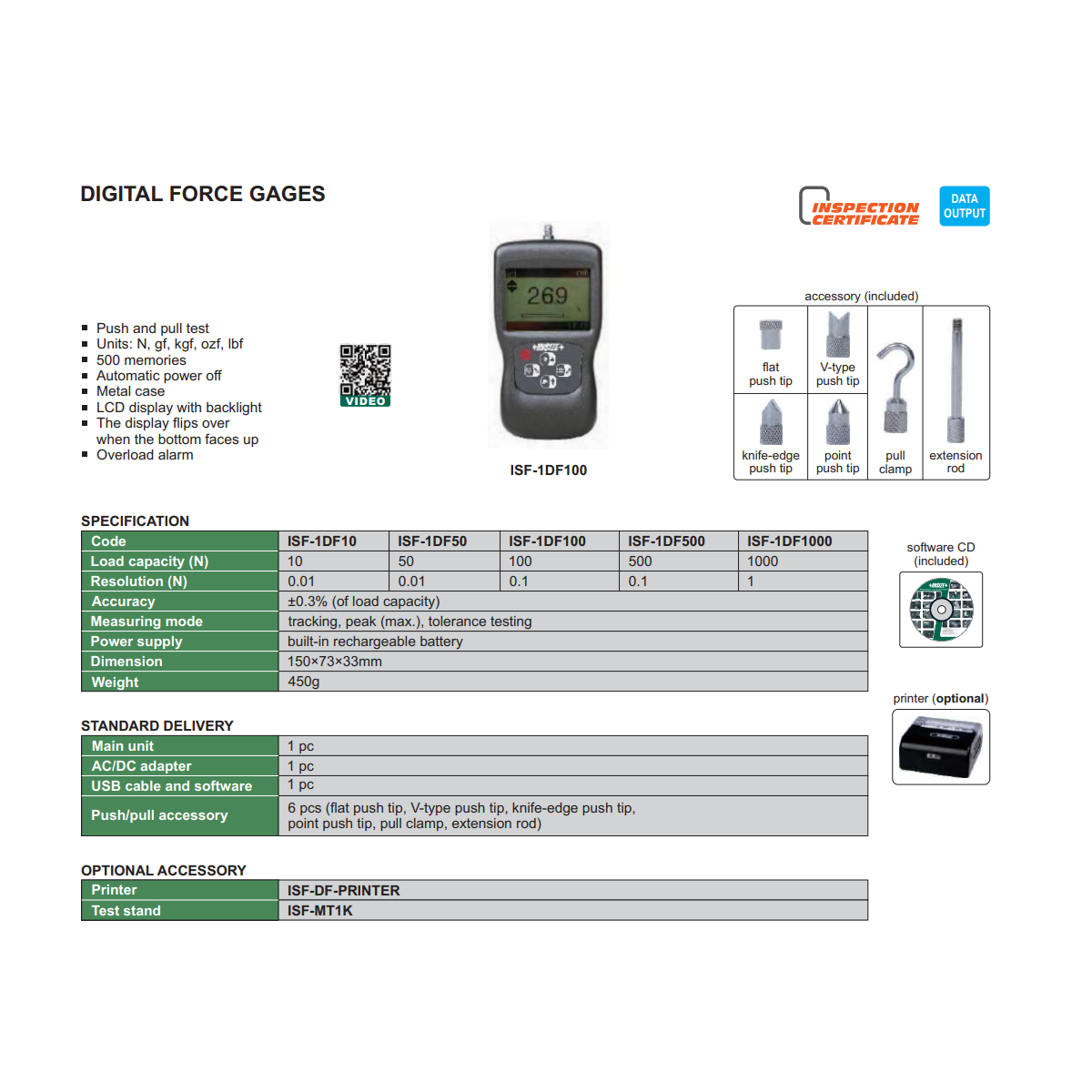 Dinamometru Digital INSIZE - sefira.ro