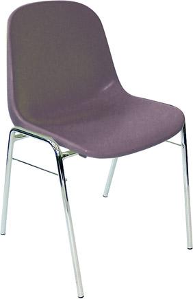 Scaun stivuibil tip scoica, model BETA, sezut 400 x 440 mm, inaltime sezut 475 mm, din plastic, gri, 4 buc - sefira.ro