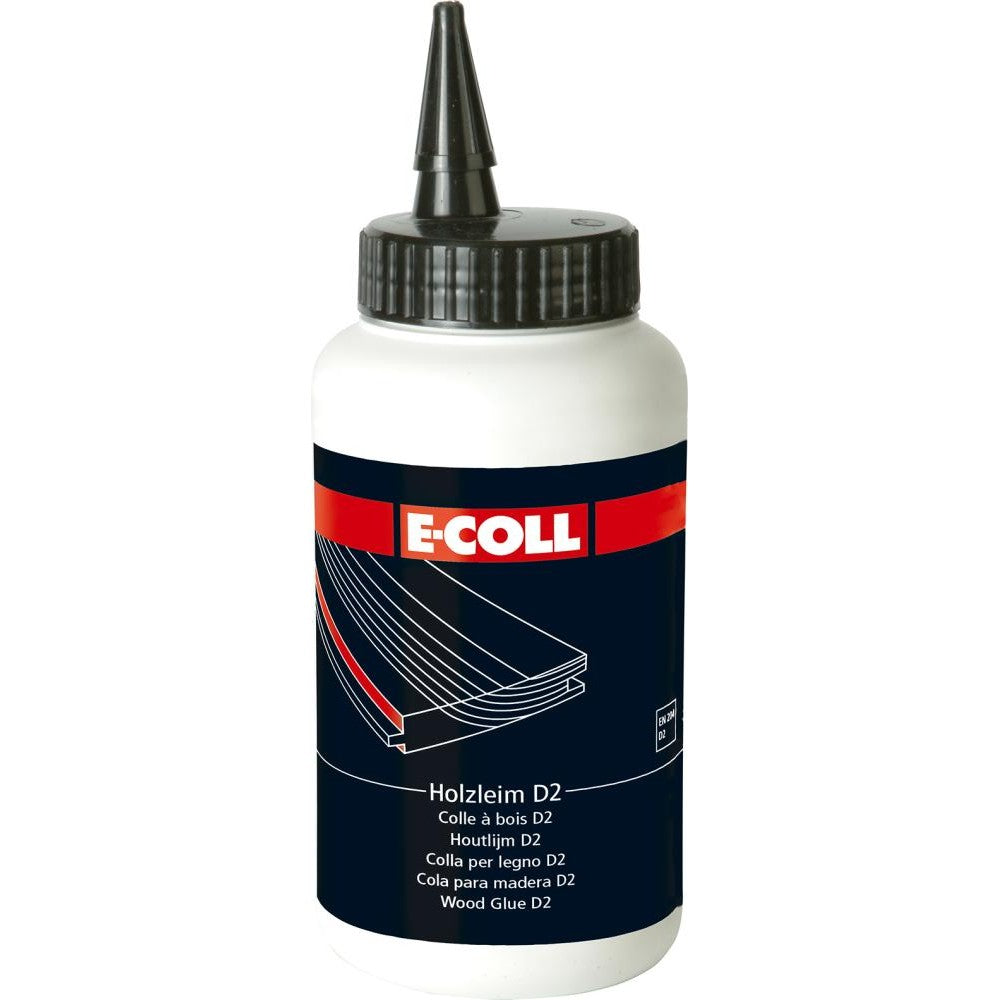 Adeziv pentru lemn D2, flacon 0.75 kg, transparent, E-COLL - sefira.ro