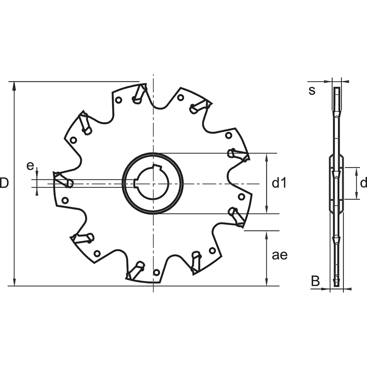 Freze cu disc pentru canelare si taiere in strat subtire KERFOLG SLOT - sefira.ro