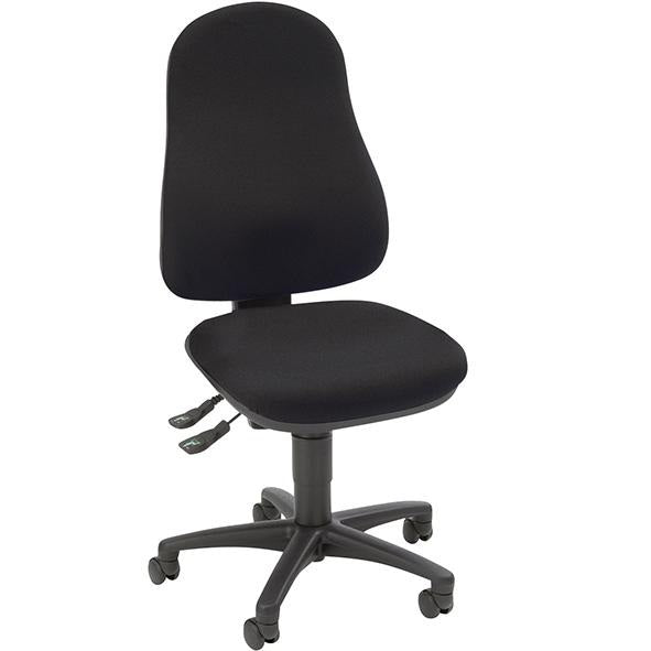 Scaun rotativ de birou model Point 60, negru, spatar 580 mm, reglabil pe inaltime si inclinare, TOPSTAR - sefira.ro