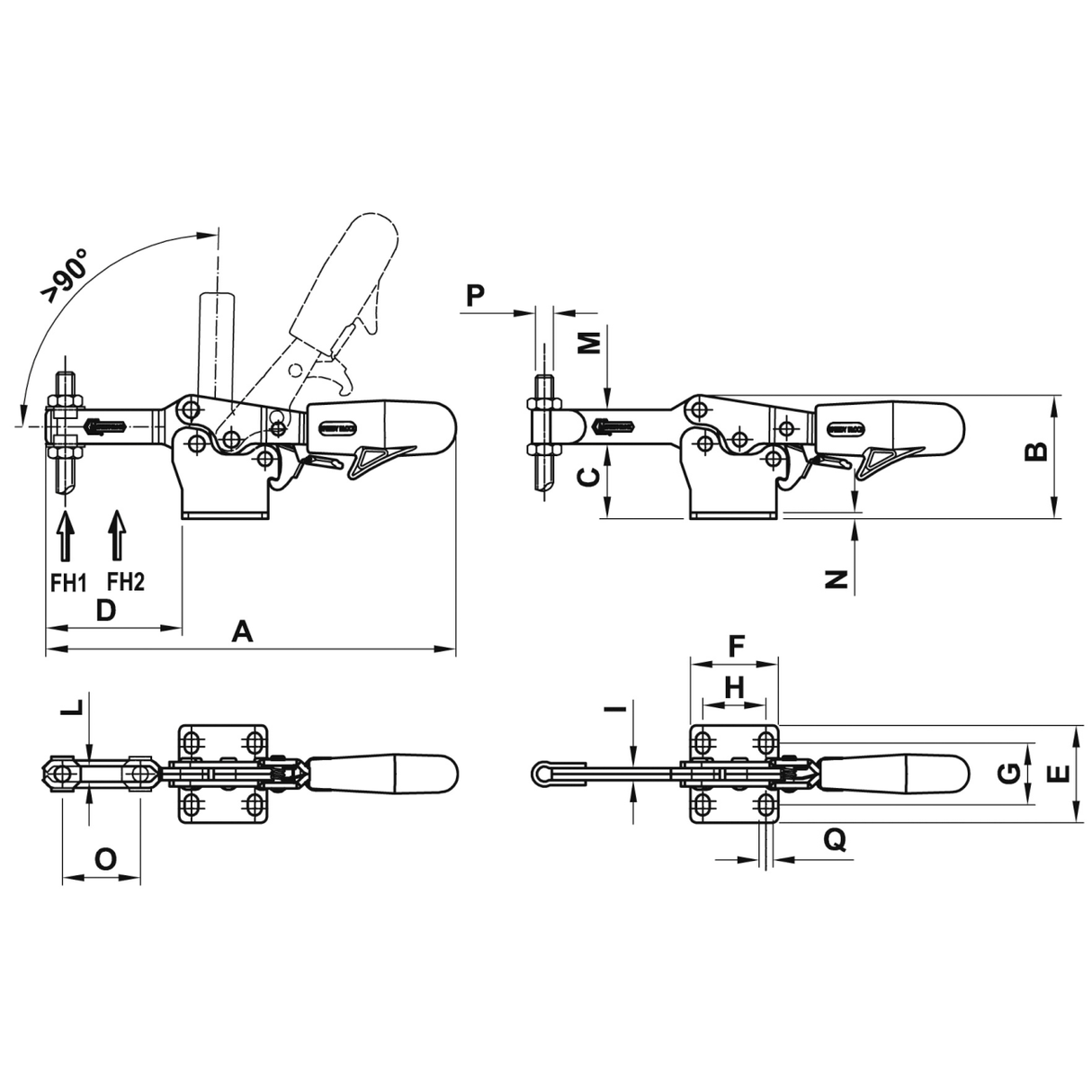 Cleme rapide orizontale cu parghie anti-degajare - sefira.ro
