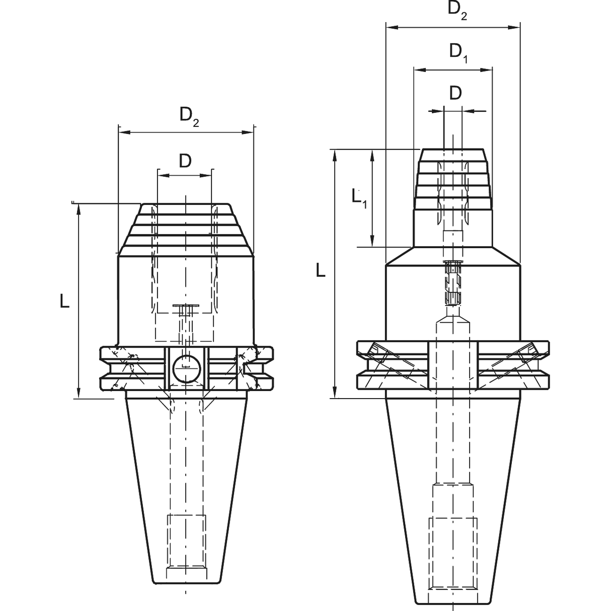 Portscula hidraulice DIN 69871 Forma SK AD+B KERFOLG - sefira.ro