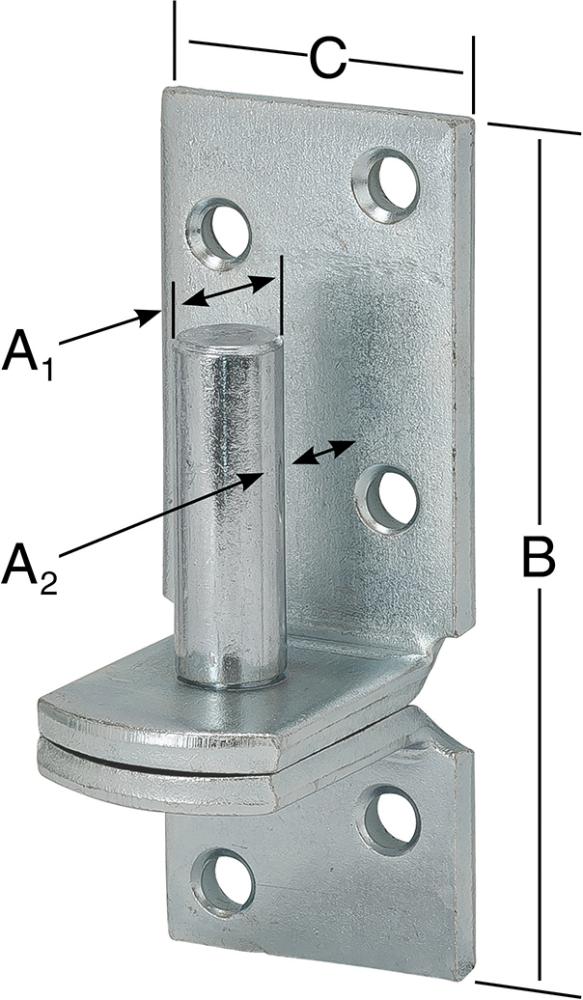 Balama pe placa, carlig DI, Ø 10mm, 85 x 33mm, VORMANN - sefira.ro