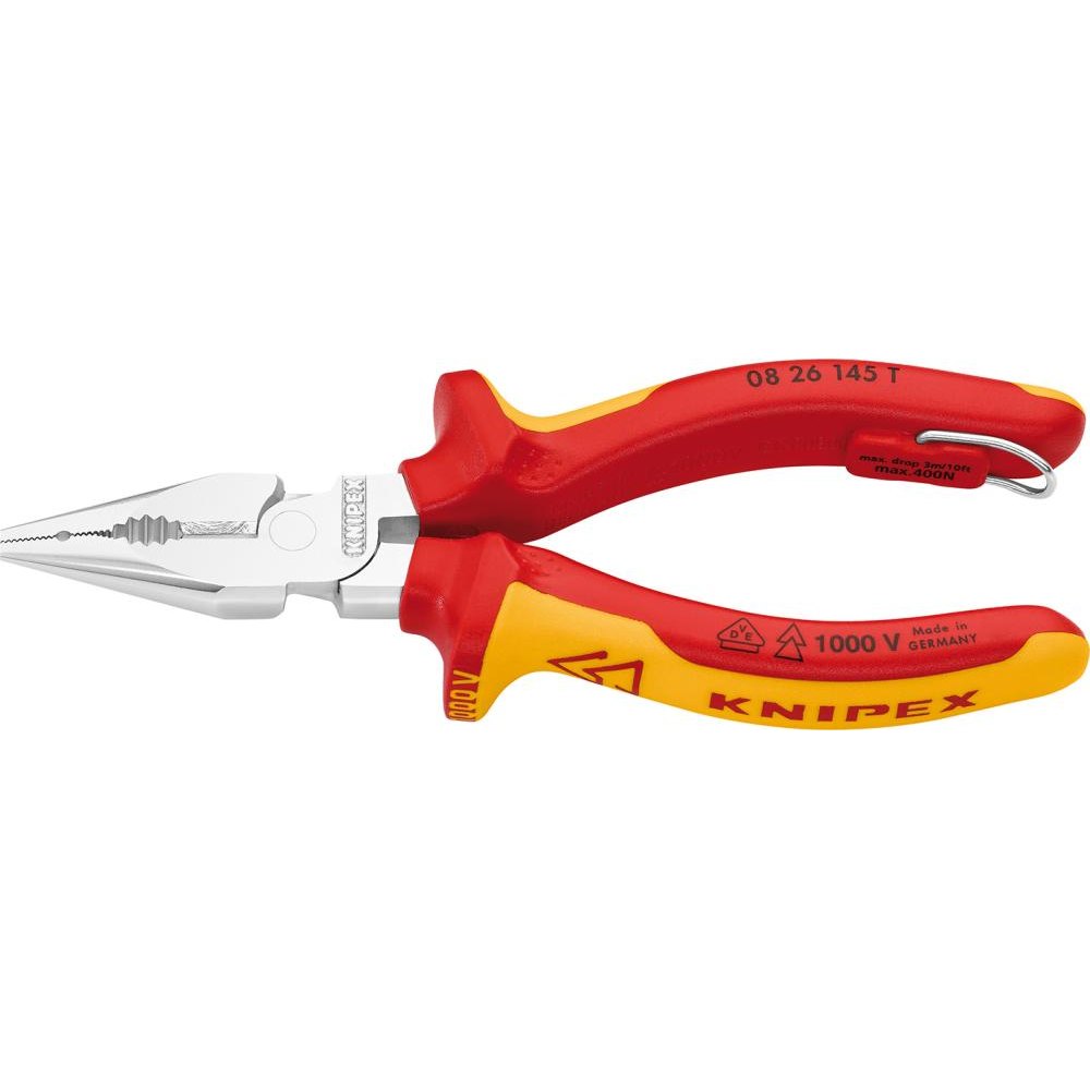 Cleste combinat cu varf, VDE, 145mm, 08 26 145 T, KNIPEX - sefira.ro