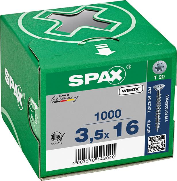 Surub SPAX Pan Head Wirox, cap inecat si locas cruce, 3.0 x 16/14 mm - sefira.ro