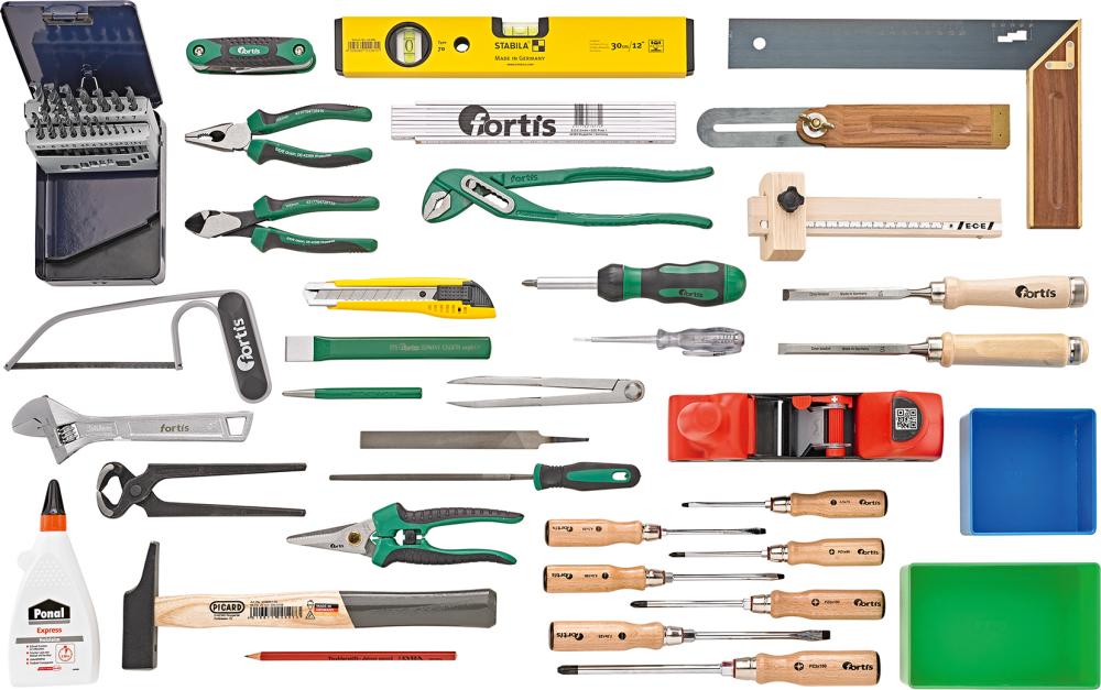 Trusa de scule pentru lemn, 37 piese, in cutie Systainer, FORTIS - sefira.ro