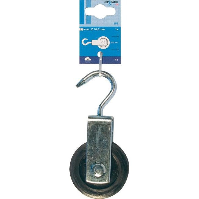 Scripete cu cârlig (SB) ZP pentru frânghie Ø b.10.0mm - sefira.ro