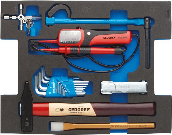 Set de scule pentru instalatii sanitare, in GEDORE L-BOXX® 136, 44 piese, 1100-03, GEDORE - sefira.ro