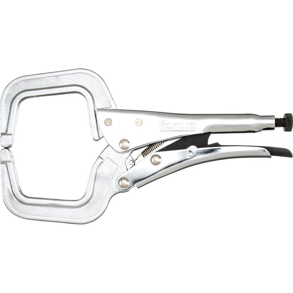 Cleste de prindere tip clema cu bacuri fixe, 280mm, deschidere 100mm, FORUM - sefira.ro