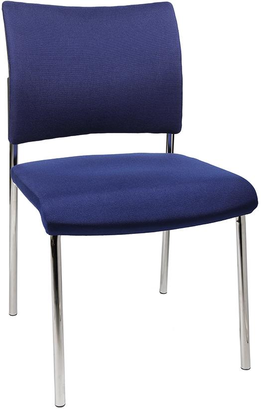 Scaun vizitator model Visit 10, sezut 430 x 480 mm, spatar tapitat, negru, inaltime 450/830 mm, TOPSTAR - sefira.ro