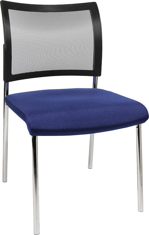 Scaun vizitator model Visit 10, sezut 430 x 480 mm, spatar tapitat, negru, inaltime 450/830 mm, TOPSTAR - sefira.ro