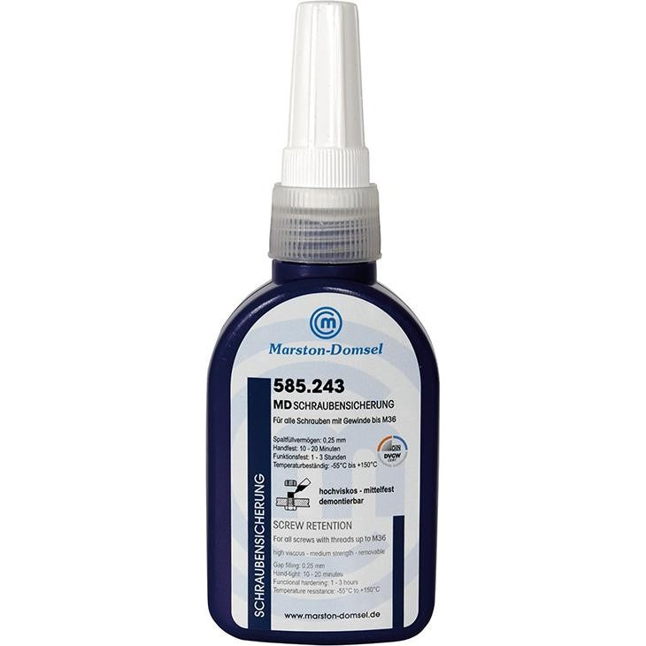 Adeziv de blocare pentru suruburi 585.243, flacon 0.05 l, vascozitate ridicata, MARSTON-DOMSEL - sefira.ro