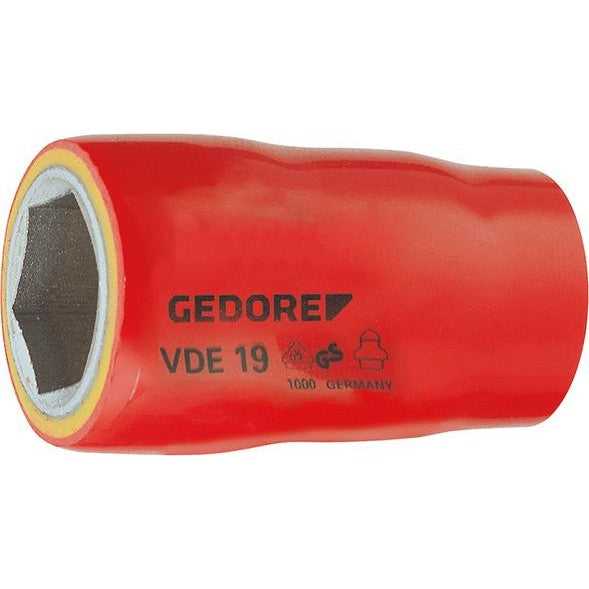 Cheie tubulara izolata VDE 1/2", 10 x 54 mm, 6 canturi, VDE 19 10, GEDORE - sefira.ro