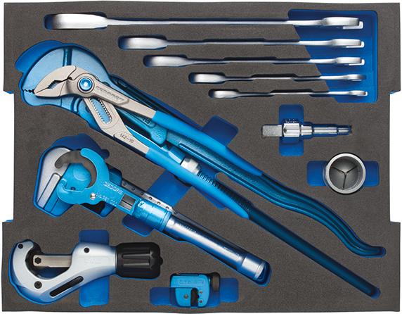 Set de scule pentru instalatii sanitare, in GEDORE L-BOXX® 136, 44 piese, 1100-03, GEDORE - sefira.ro