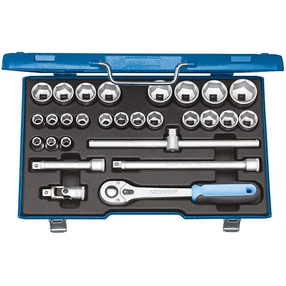 Set chei tubulare 1/2", 10 - 36 mm, 28 buc, 6 canturi, Nr. 19 VMU-10, GEDORE - sefira.ro