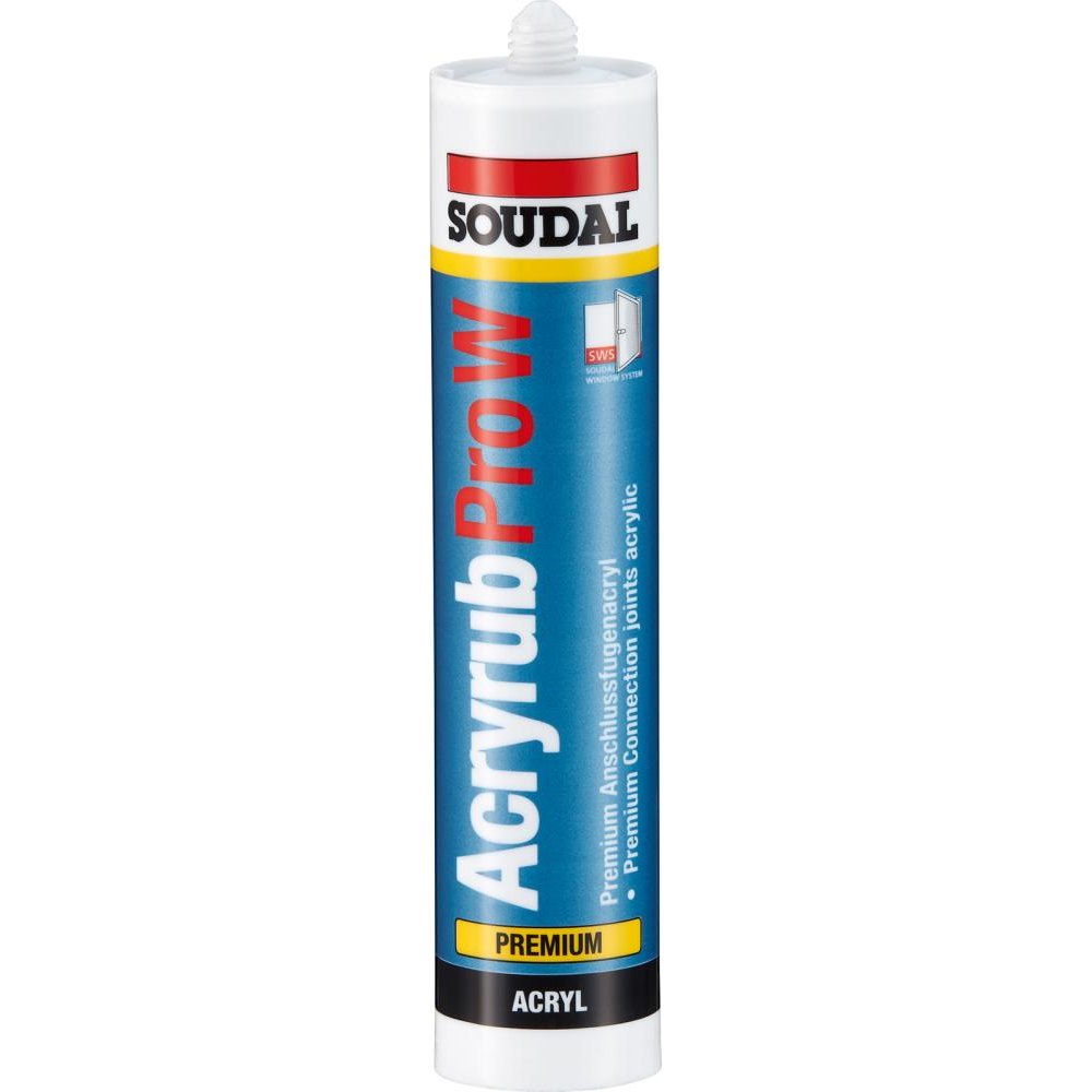 Adeziv etansant Acryrub PRO W, cartus 0.31 l, negru, 127416, SOUDAL - sefira.ro