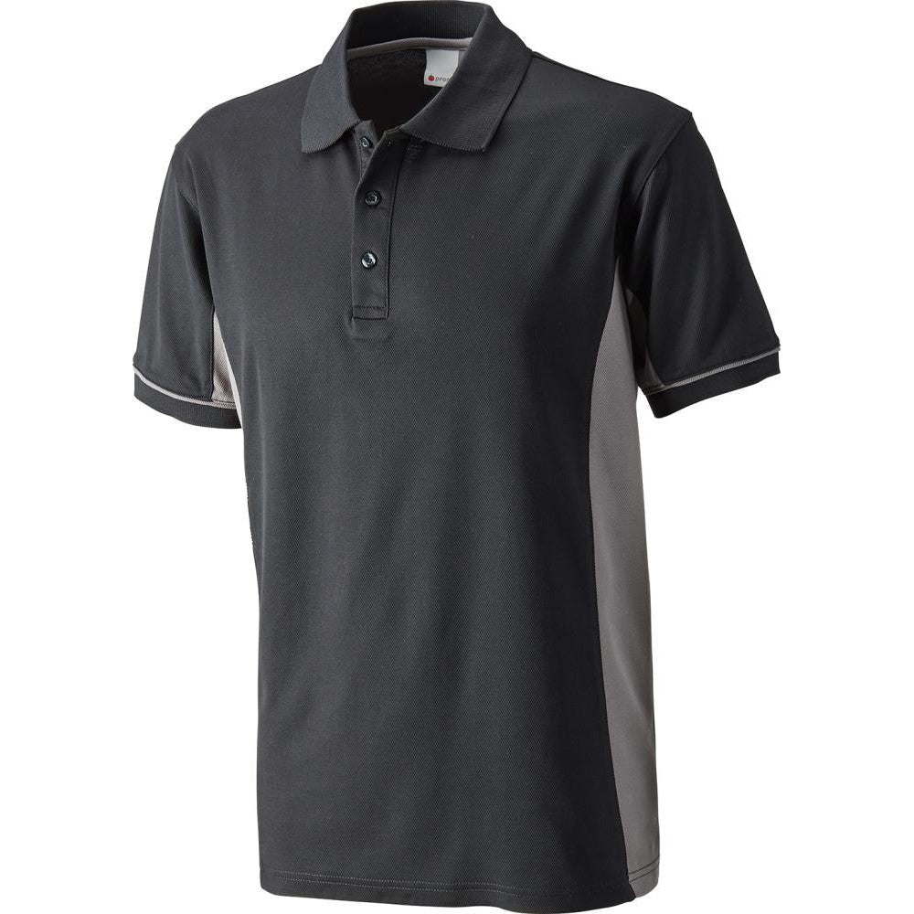 Tricou polo Kontrast 4520, negru/gri, marimea M, PROMODORO - sefira.ro