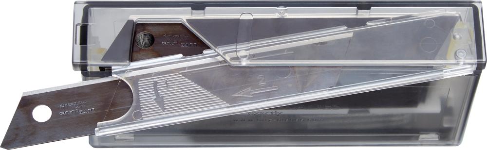 Lama pentru cutter, neagra, 18mm, 7 segmente, set 10 buc, LUTZ BLADES - sefira.ro