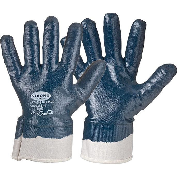 Manusi de protectie FULLSTAR, marimea 9, albastru, STRONGHAND - sefira.ro