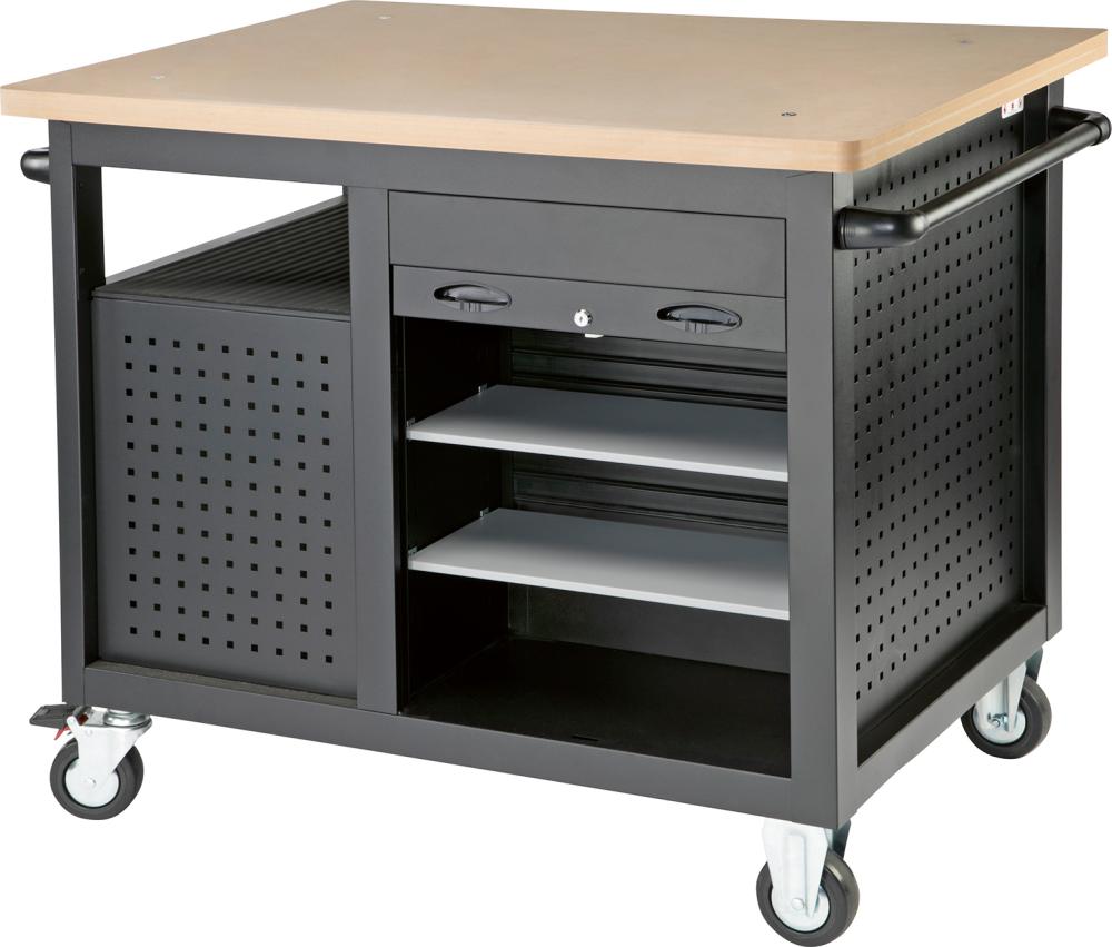 Banc de lucru / dulap de scule, mobil, 7+3 sertare, 1220 x 890 x 1060 mm, FORTIS - sefira.ro