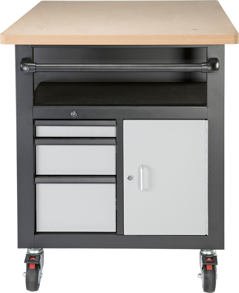 Banc de lucru / dulap de scule, mobil, 7+3 sertare, 1220 x 890 x 1060 mm, FORTIS - sefira.ro