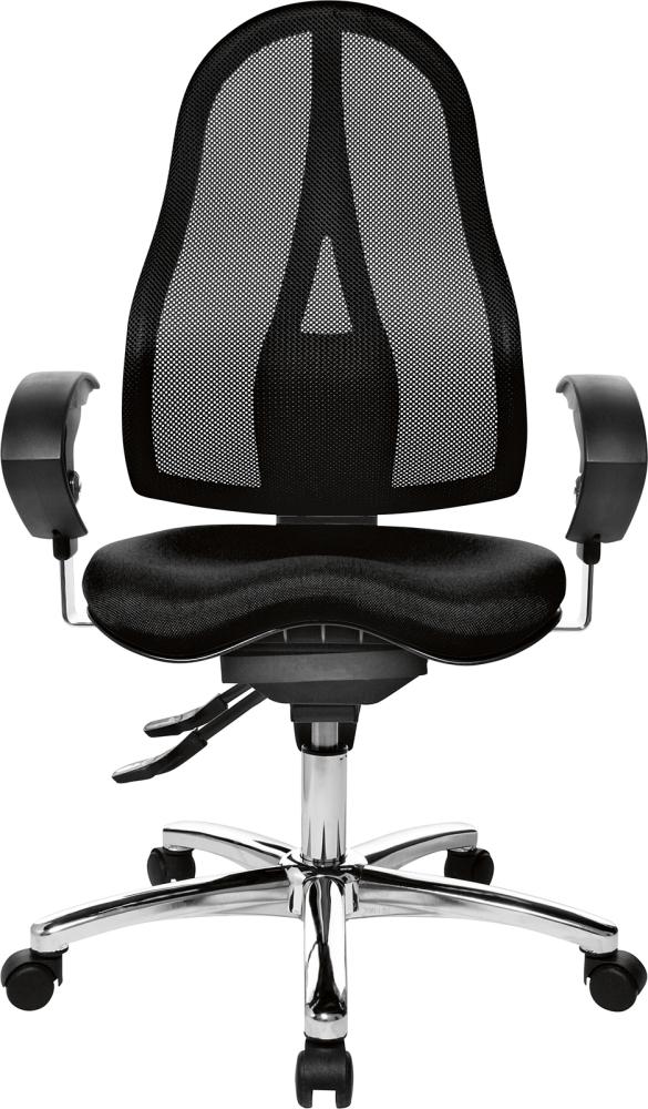 Scaun pivotant de birou model Sitness 15, negru, spatar reglabil 550 - 600 mm, TOPSTAR - sefira.ro