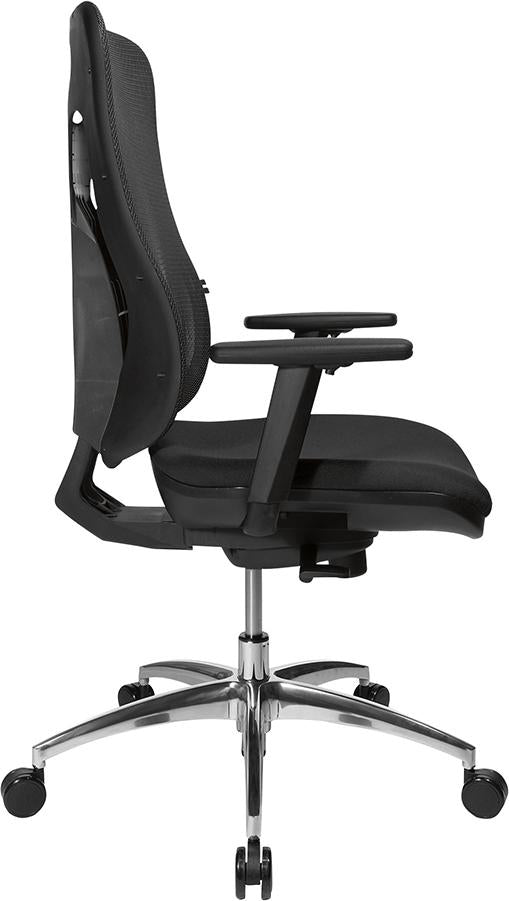 Scaun pivotant de birou model Sitness Net Pro 100, negru, spatar reglabil 600 - 650 mm, TOPSTAR - sefira.ro