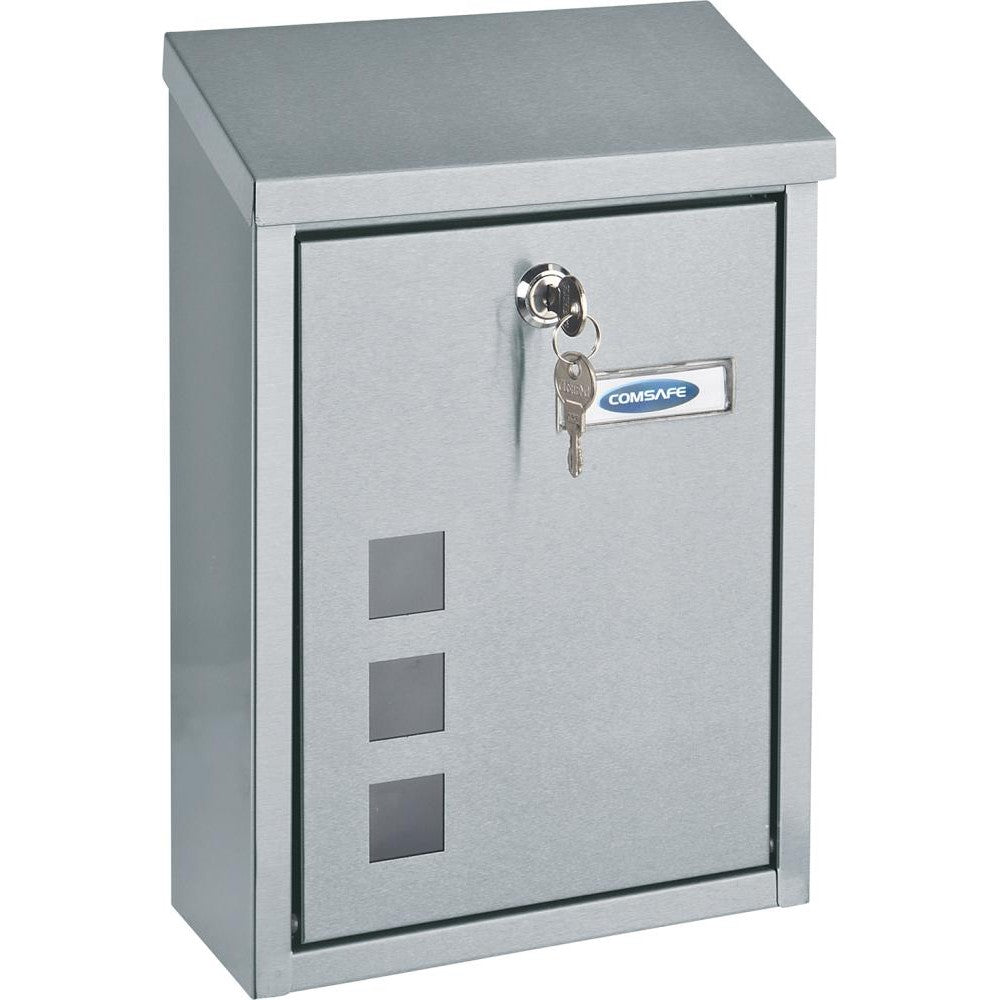 Cutie postala Casa, 325 x 220 x 100 mm, inox, incuietoare cu cheie, balama inferioara, ROTTNER SECURITY - sefira.ro
