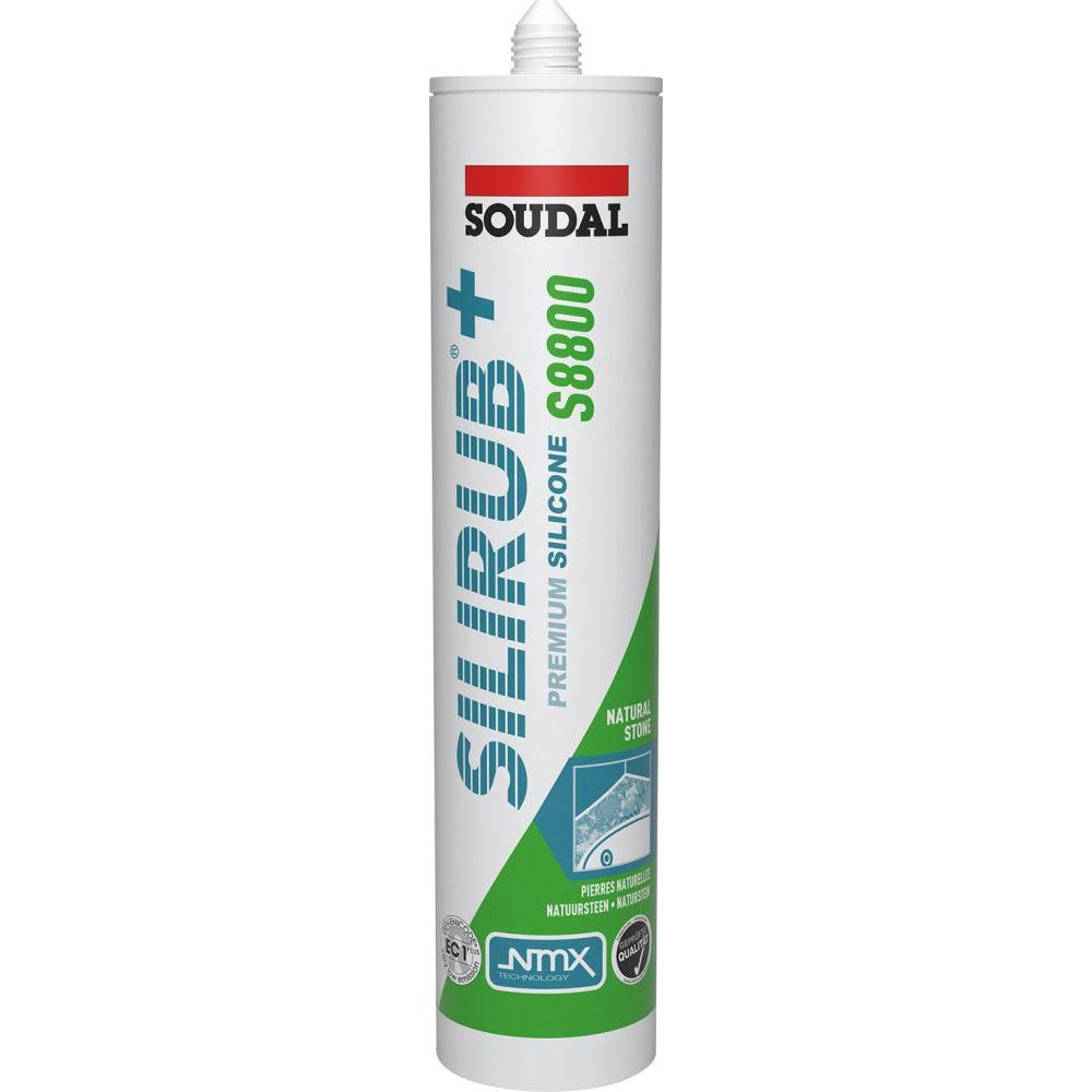 Silicon pentru piatra naturala Silirub® + S8800, cartus 0.3 l, transparent, 120993, SOUDAL - sefira.ro