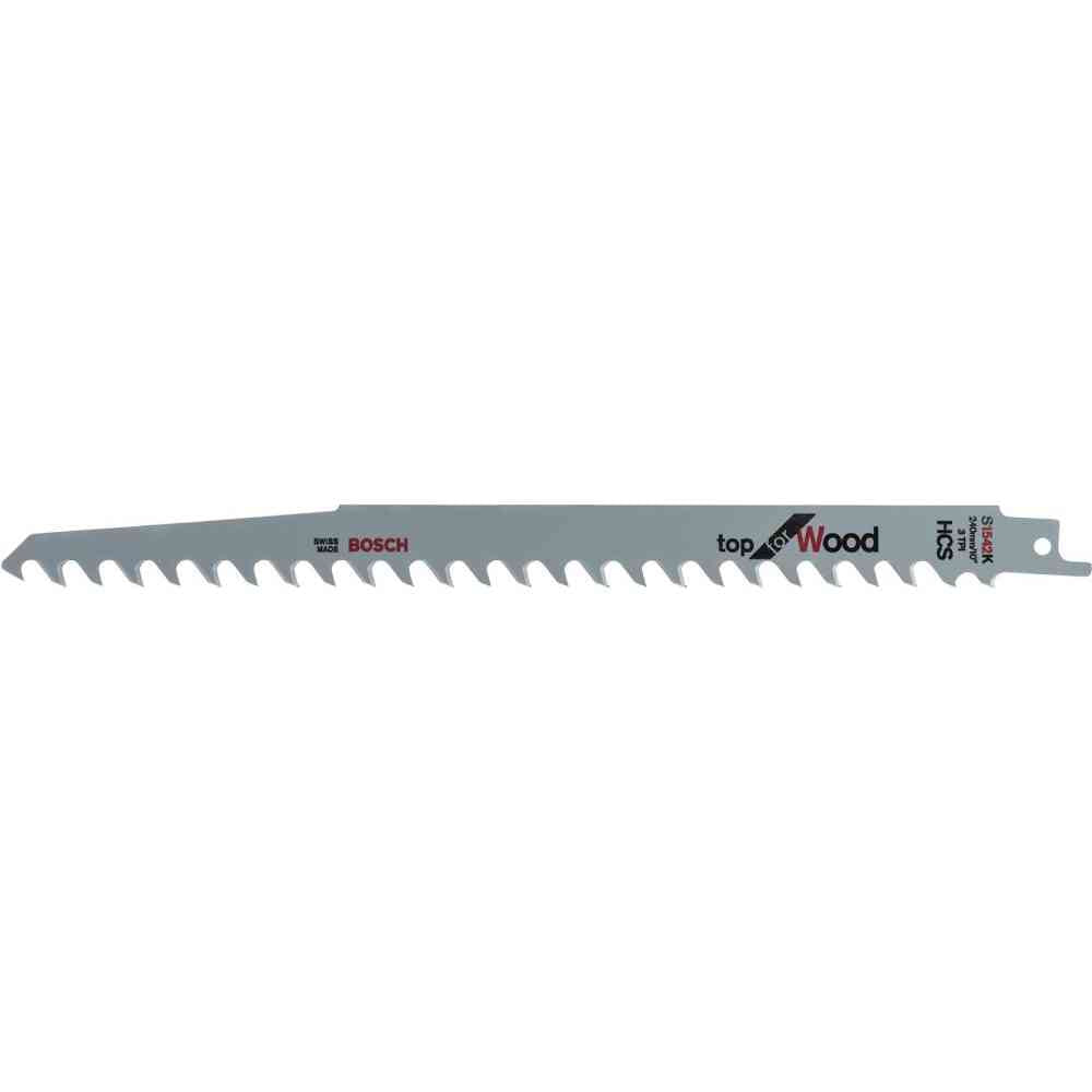 Panza pentru ferastrau sabie S 1542 K, pentru lemn, 240 mm, pas dantura 8.5 mm, 5 buc, 2608650682, BOSCH - sefira.ro