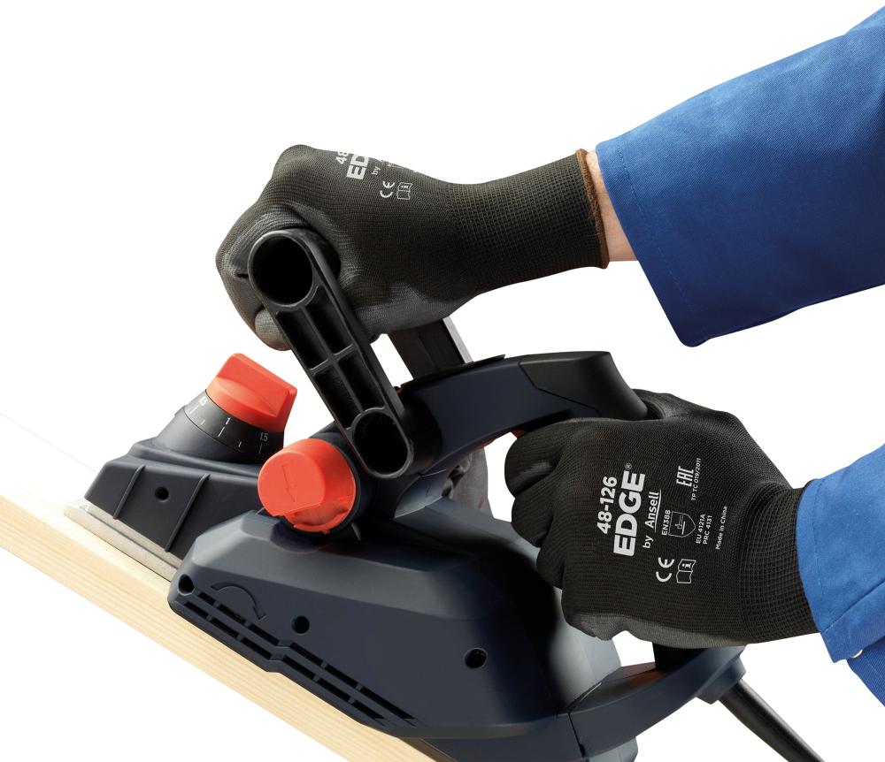 Manusi textile de montaj EDGE® 48-126, marimea 9, negre, ANSELL - sefira.ro