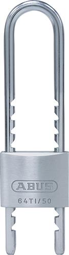 Lacat din aluminiu 64TI TITALIUM™, 30 x 16 x 49.5mm, inel din otel cu acoperire NANO-Protect™, ABUS - sefira.ro