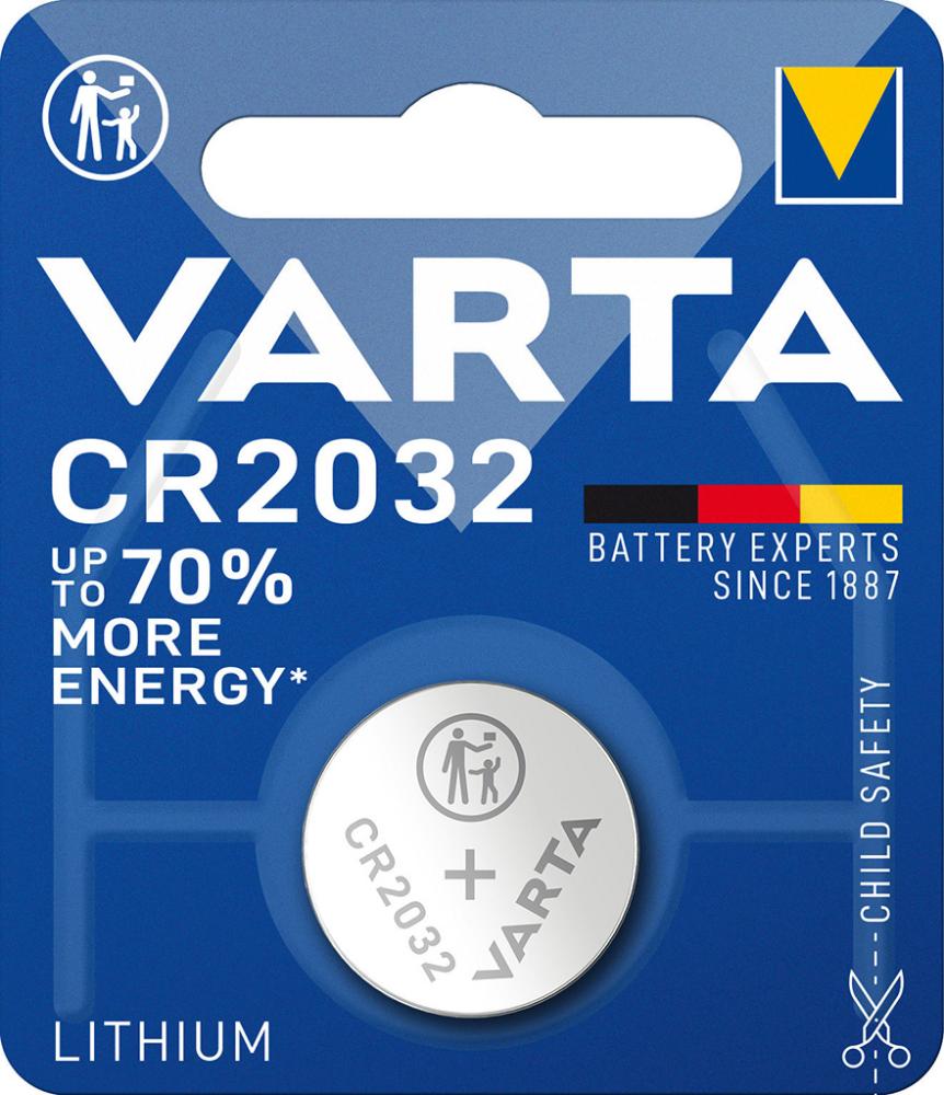 Baterie Lithium CR 2032, 3.0V, 220 mAh, blister de 5 bucati, VARTA - sefira.ro