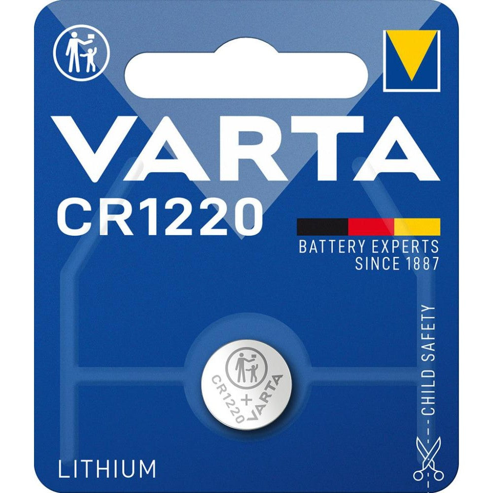 Baterie Lithium CR 1220, 3.0V, 35 mAh, ambalata individual in blister, VARTA - sefira.ro