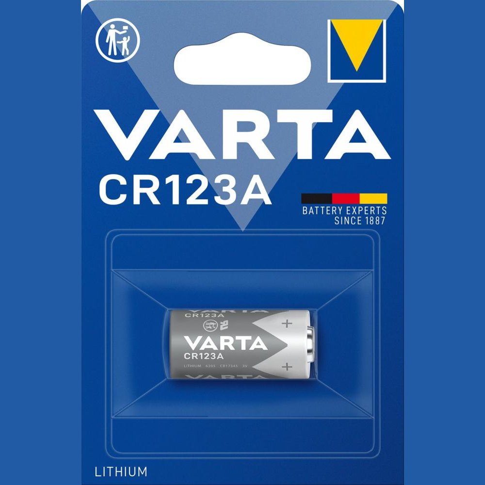 Baterie Lithium CR123A, 3.0V, ambalat individual in blister, VARTA - sefira.ro